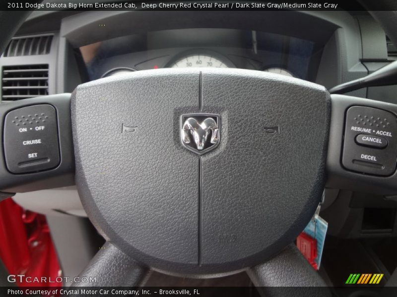 Deep Cherry Red Crystal Pearl / Dark Slate Gray/Medium Slate Gray 2011 Dodge Dakota Big Horn Extended Cab