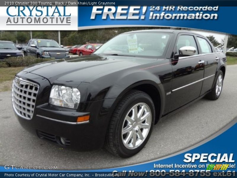 Black / Dark Khaki/Light Graystone 2010 Chrysler 300 Touring