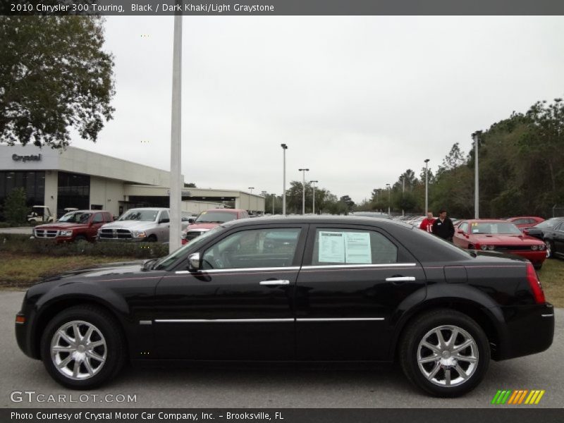 Black / Dark Khaki/Light Graystone 2010 Chrysler 300 Touring