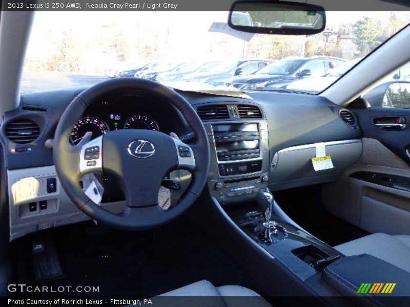 Nebula Gray Pearl / Light Gray 2013 Lexus IS 250 AWD
