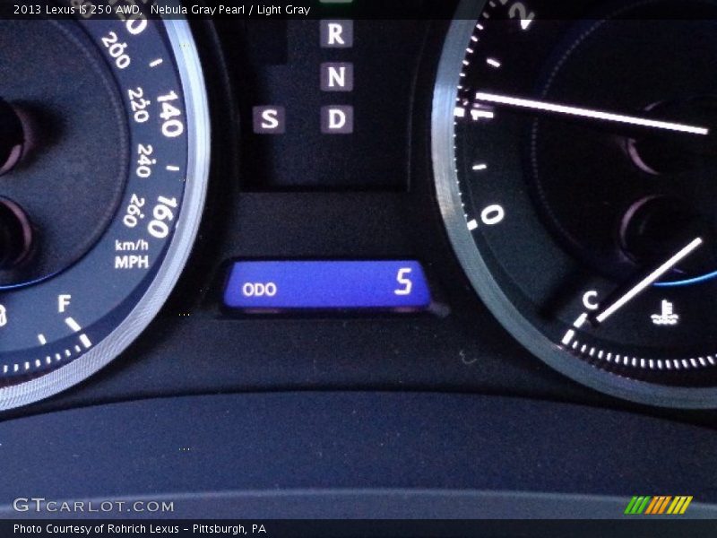Nebula Gray Pearl / Light Gray 2013 Lexus IS 250 AWD