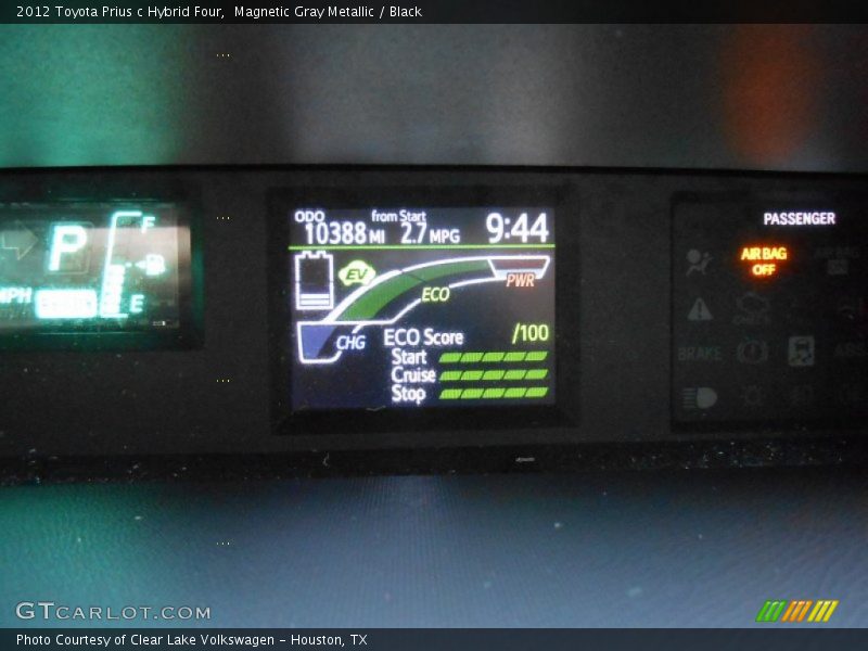 Magnetic Gray Metallic / Black 2012 Toyota Prius c Hybrid Four