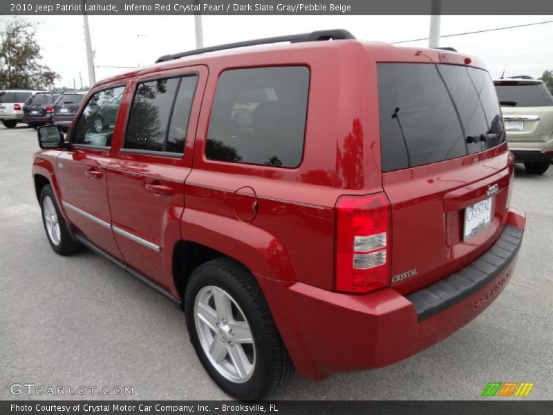 Inferno Red Crystal Pearl / Dark Slate Gray/Pebble Beige 2010 Jeep Patriot Latitude