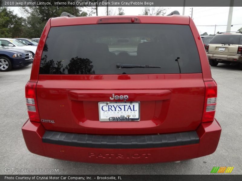 Inferno Red Crystal Pearl / Dark Slate Gray/Pebble Beige 2010 Jeep Patriot Latitude