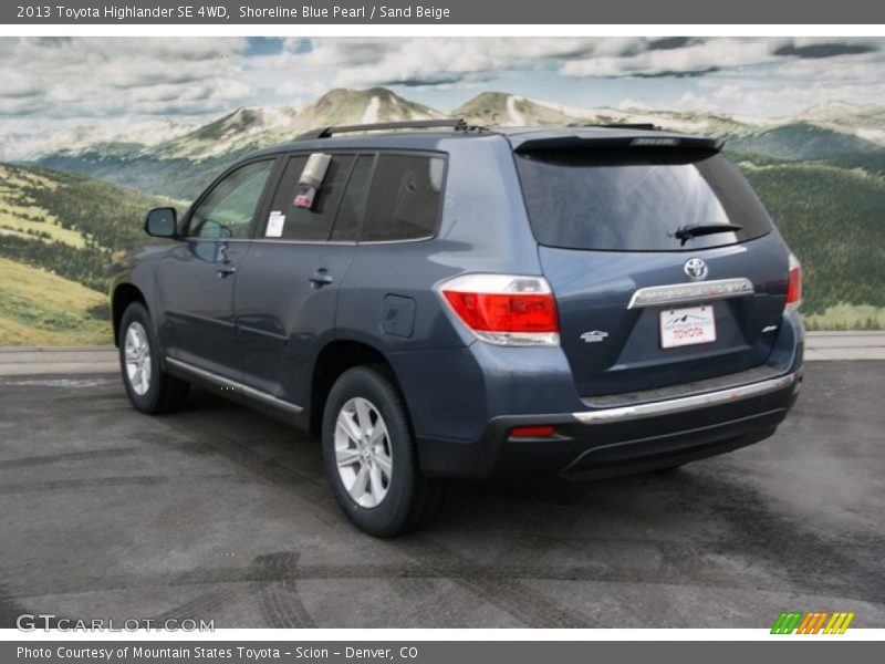 Shoreline Blue Pearl / Sand Beige 2013 Toyota Highlander SE 4WD
