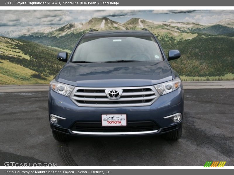 Shoreline Blue Pearl / Sand Beige 2013 Toyota Highlander SE 4WD