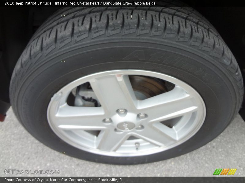 Inferno Red Crystal Pearl / Dark Slate Gray/Pebble Beige 2010 Jeep Patriot Latitude
