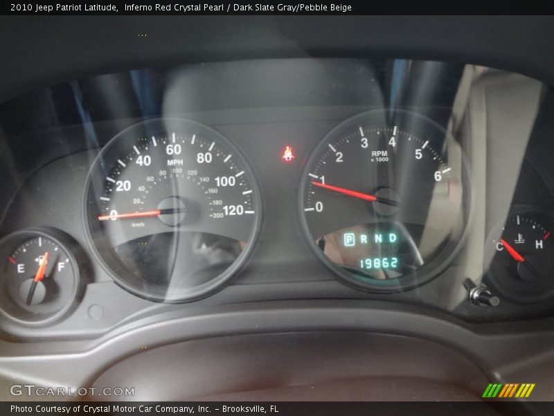Inferno Red Crystal Pearl / Dark Slate Gray/Pebble Beige 2010 Jeep Patriot Latitude