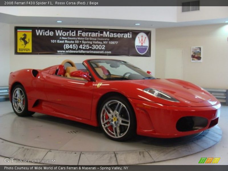 Rosso Corsa (Red) / Beige 2008 Ferrari F430 Spider F1