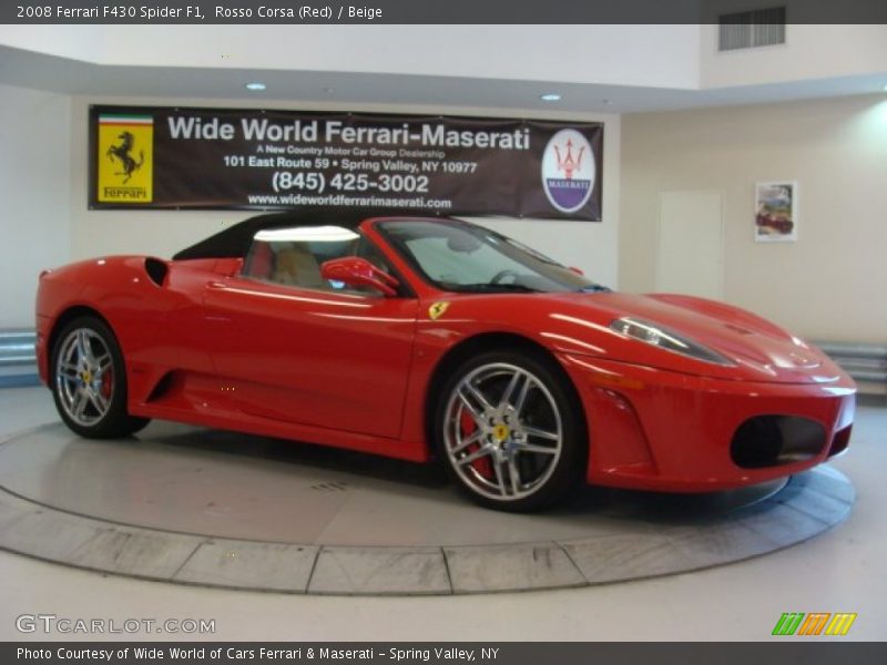 Rosso Corsa (Red) / Beige 2008 Ferrari F430 Spider F1