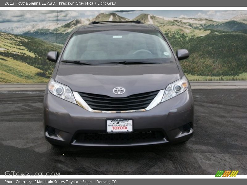 Predawn Gray Mica / Light Gray 2013 Toyota Sienna LE AWD