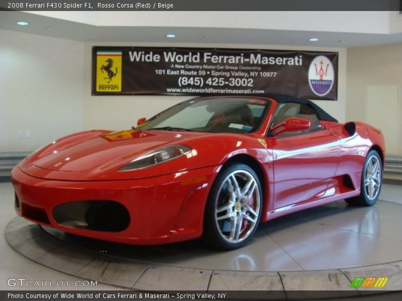Rosso Corsa (Red) / Beige 2008 Ferrari F430 Spider F1