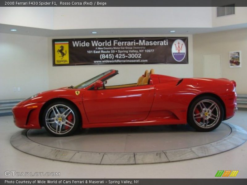 Rosso Corsa (Red) / Beige 2008 Ferrari F430 Spider F1