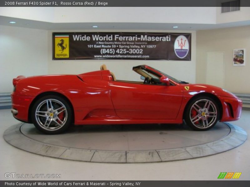 Rosso Corsa (Red) / Beige 2008 Ferrari F430 Spider F1