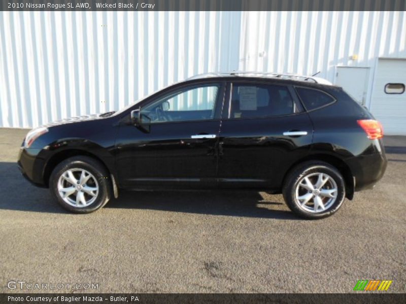 Wicked Black / Gray 2010 Nissan Rogue SL AWD