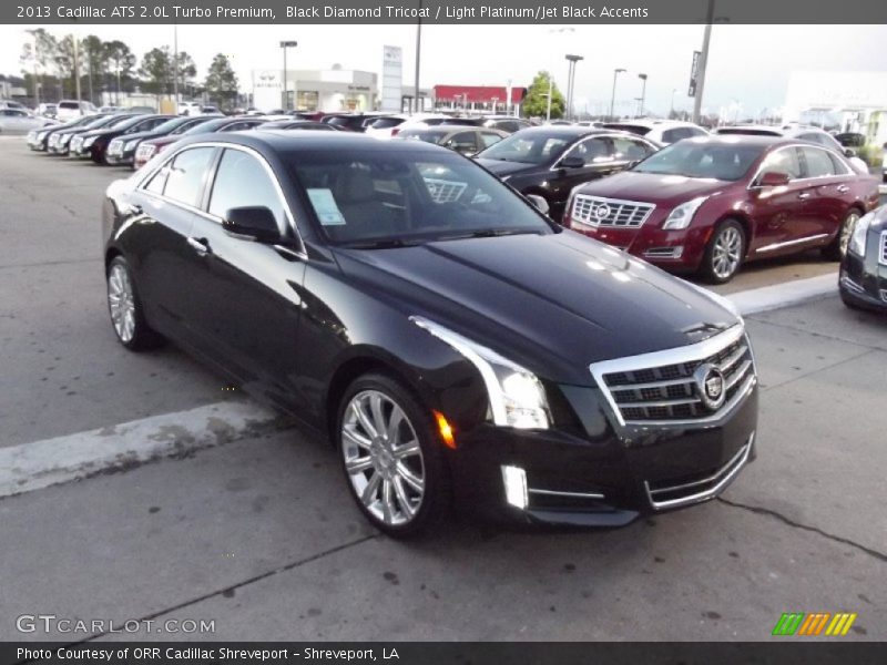 Black Diamond Tricoat / Light Platinum/Jet Black Accents 2013 Cadillac ATS 2.0L Turbo Premium
