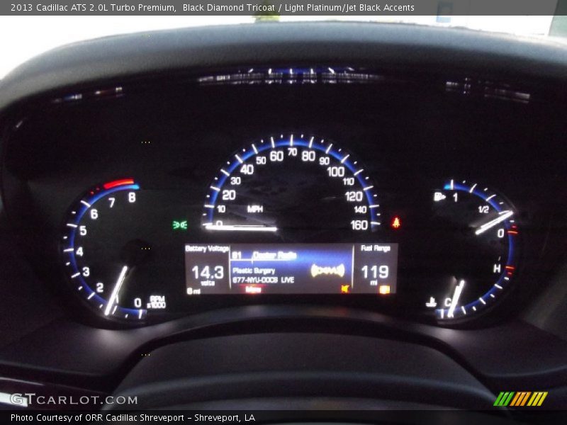 Black Diamond Tricoat / Light Platinum/Jet Black Accents 2013 Cadillac ATS 2.0L Turbo Premium