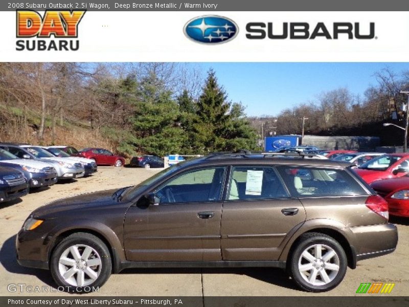 Deep Bronze Metallic / Warm Ivory 2008 Subaru Outback 2.5i Wagon