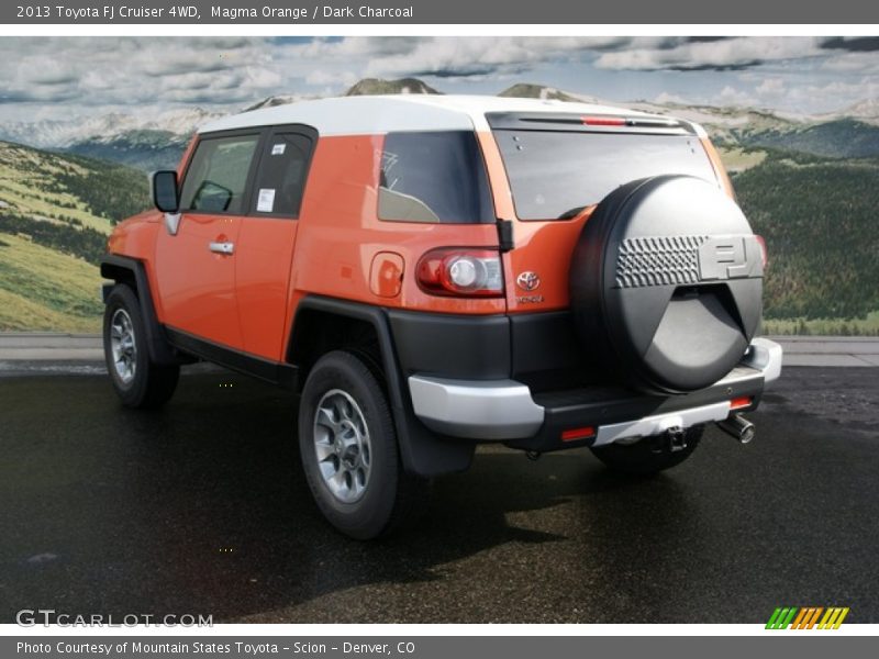 Magma Orange / Dark Charcoal 2013 Toyota FJ Cruiser 4WD