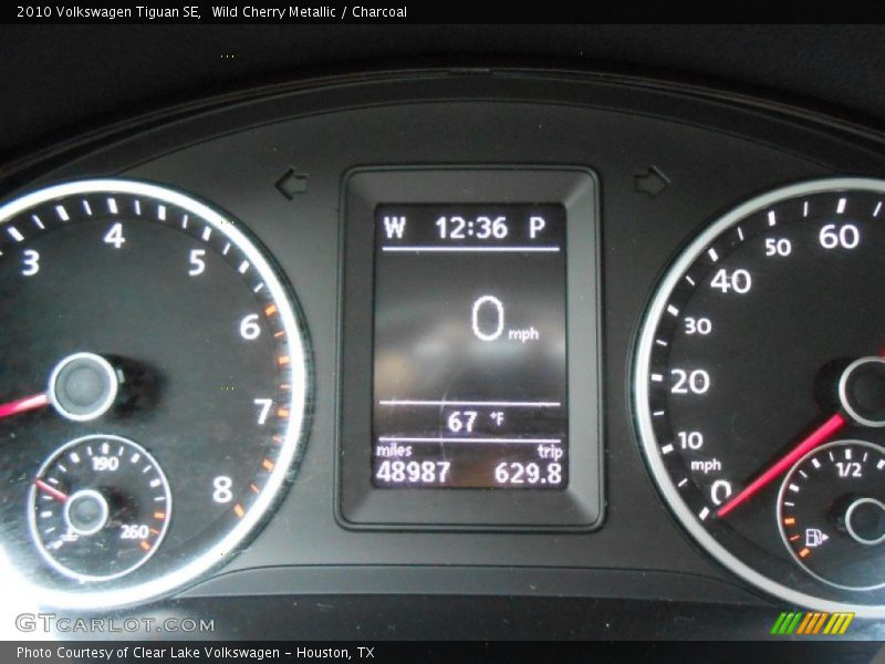 Wild Cherry Metallic / Charcoal 2010 Volkswagen Tiguan SE