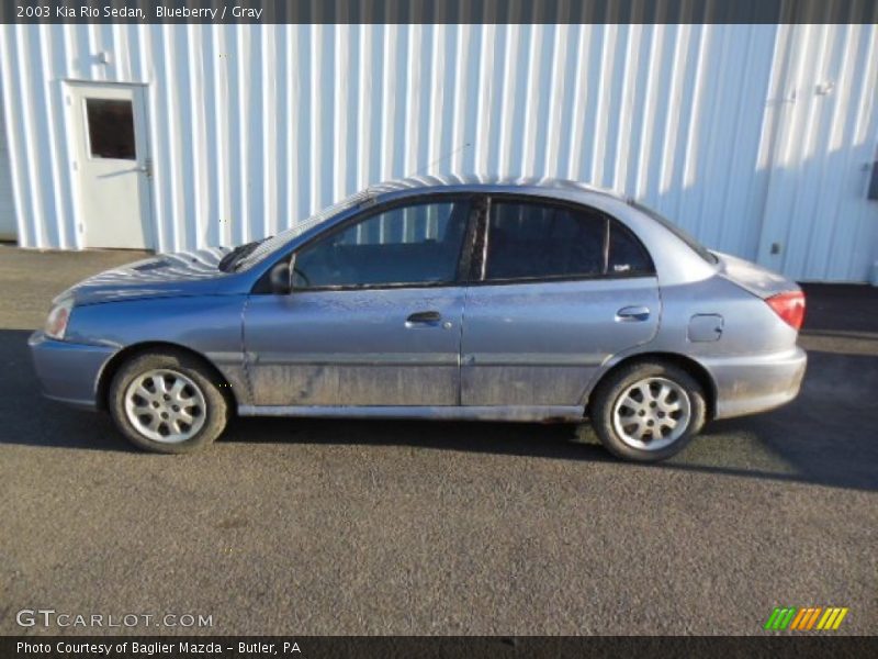 Blueberry / Gray 2003 Kia Rio Sedan