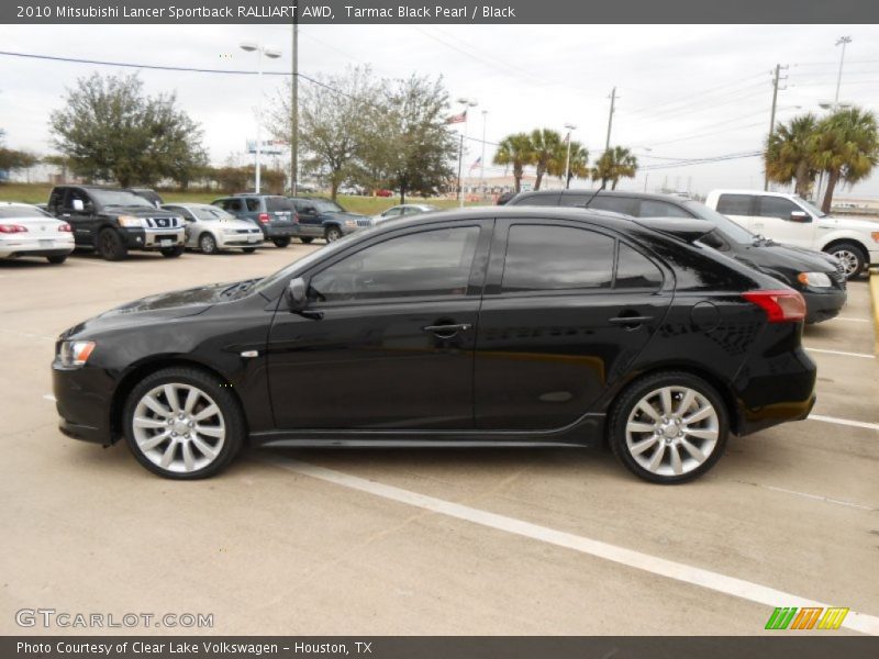 Tarmac Black Pearl / Black 2010 Mitsubishi Lancer Sportback RALLIART AWD