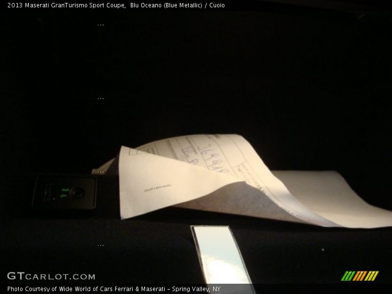 Blu Oceano (Blue Metallic) / Cuoio 2013 Maserati GranTurismo Sport Coupe