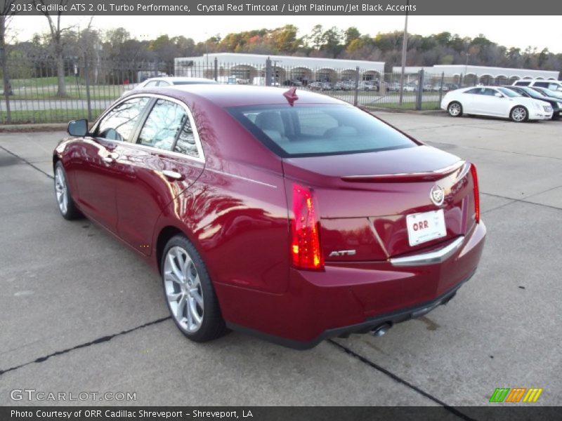 Crystal Red Tintcoat / Light Platinum/Jet Black Accents 2013 Cadillac ATS 2.0L Turbo Performance