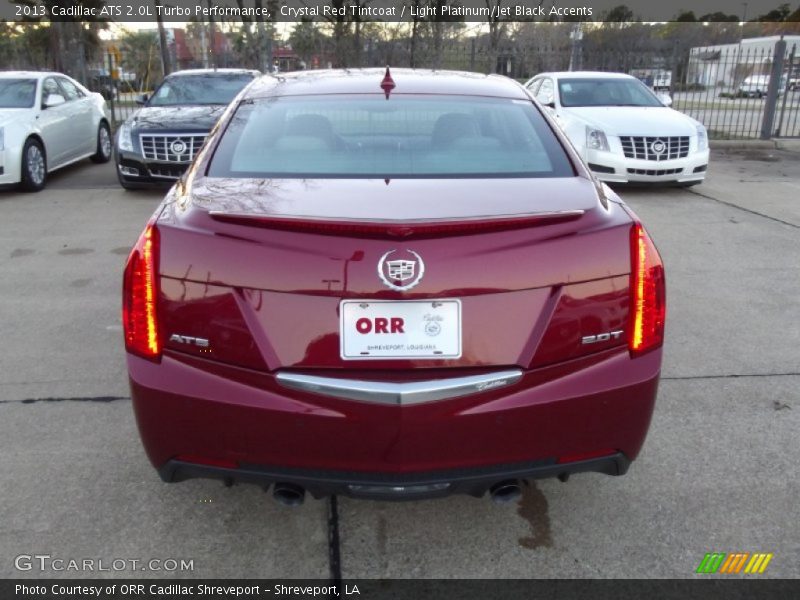 Crystal Red Tintcoat / Light Platinum/Jet Black Accents 2013 Cadillac ATS 2.0L Turbo Performance