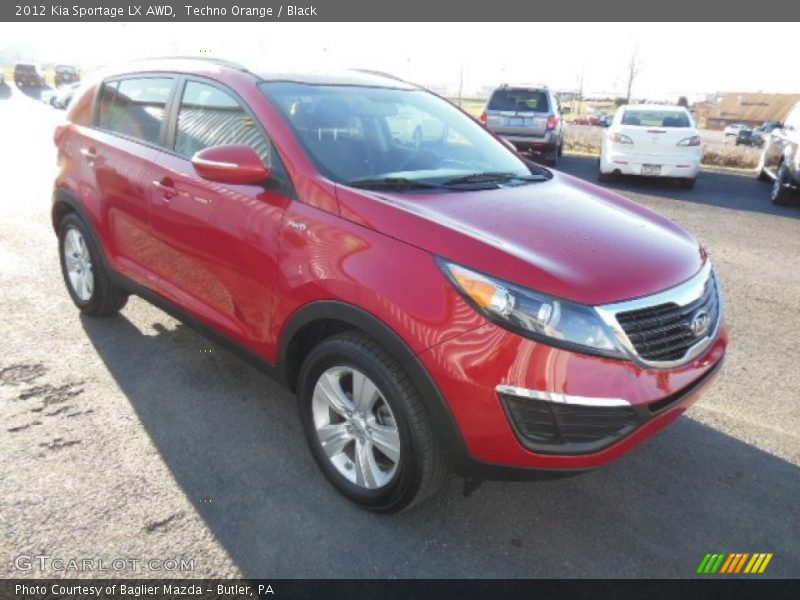 Techno Orange / Black 2012 Kia Sportage LX AWD