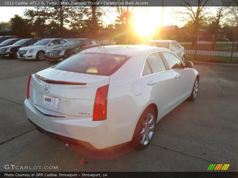 White Diamond Tricoat / Caramel/Jet Black Accents 2013 Cadillac ATS 2.0L Turbo