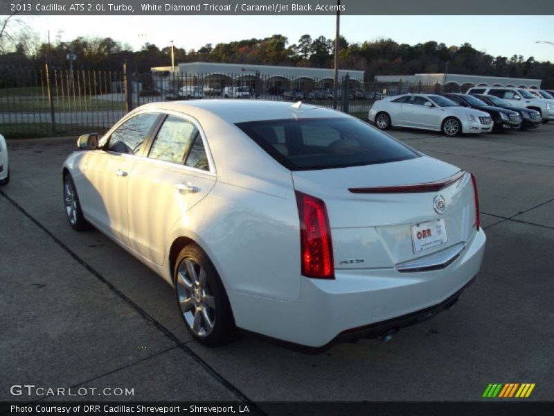White Diamond Tricoat / Caramel/Jet Black Accents 2013 Cadillac ATS 2.0L Turbo