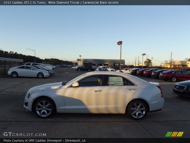 White Diamond Tricoat / Caramel/Jet Black Accents 2013 Cadillac ATS 2.0L Turbo