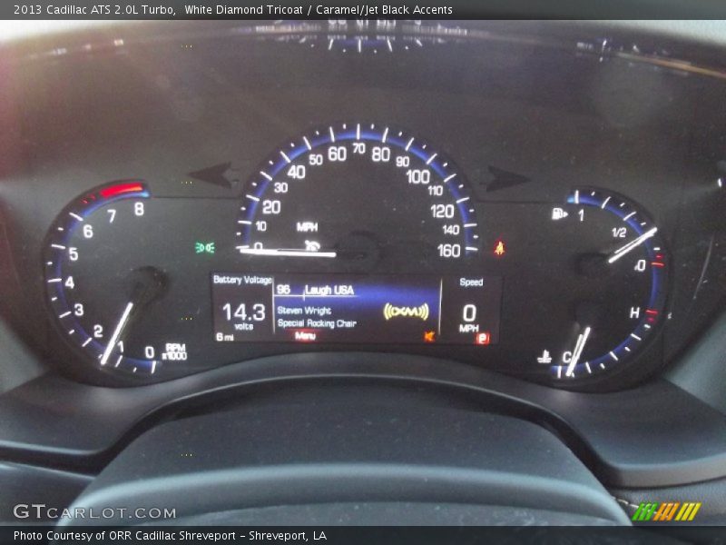 White Diamond Tricoat / Caramel/Jet Black Accents 2013 Cadillac ATS 2.0L Turbo