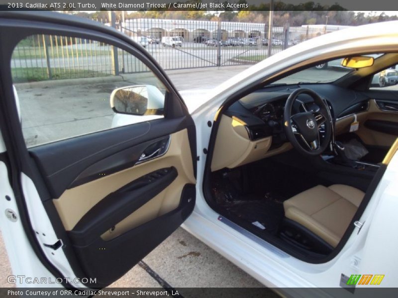 White Diamond Tricoat / Caramel/Jet Black Accents 2013 Cadillac ATS 2.0L Turbo