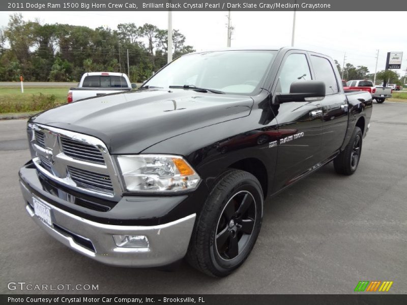 Brilliant Black Crystal Pearl / Dark Slate Gray/Medium Graystone 2011 Dodge Ram 1500 Big Horn Crew Cab