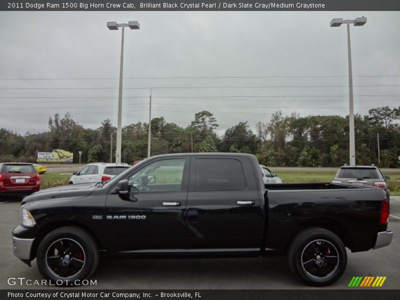 Brilliant Black Crystal Pearl / Dark Slate Gray/Medium Graystone 2011 Dodge Ram 1500 Big Horn Crew Cab
