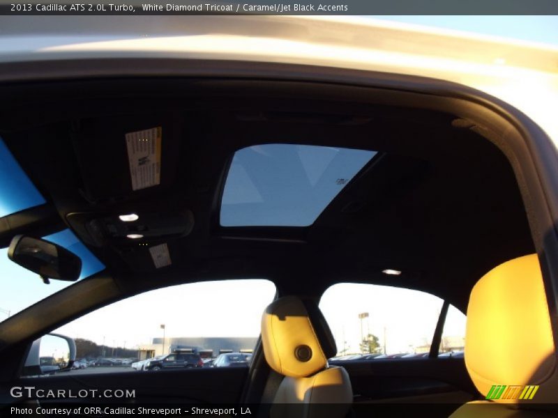 White Diamond Tricoat / Caramel/Jet Black Accents 2013 Cadillac ATS 2.0L Turbo