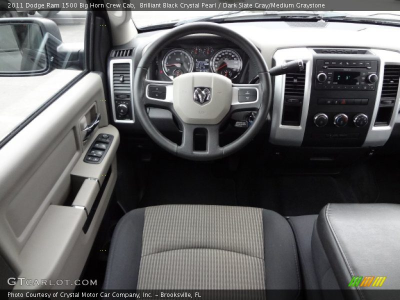 Brilliant Black Crystal Pearl / Dark Slate Gray/Medium Graystone 2011 Dodge Ram 1500 Big Horn Crew Cab