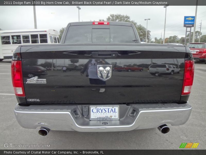 Brilliant Black Crystal Pearl / Dark Slate Gray/Medium Graystone 2011 Dodge Ram 1500 Big Horn Crew Cab