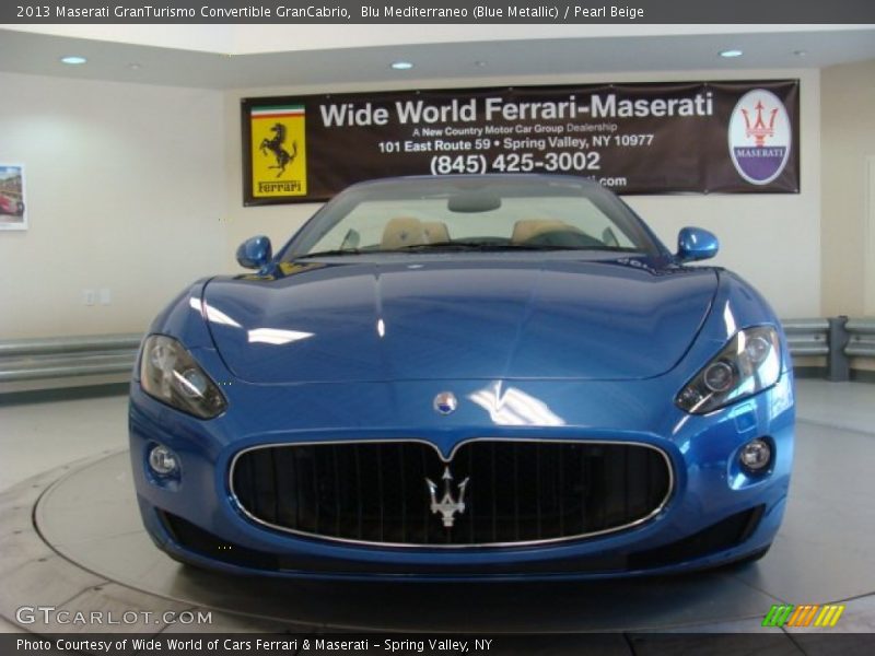 Blu Mediterraneo (Blue Metallic) / Pearl Beige 2013 Maserati GranTurismo Convertible GranCabrio