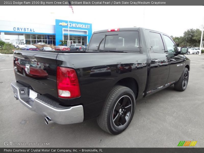 Brilliant Black Crystal Pearl / Dark Slate Gray/Medium Graystone 2011 Dodge Ram 1500 Big Horn Crew Cab
