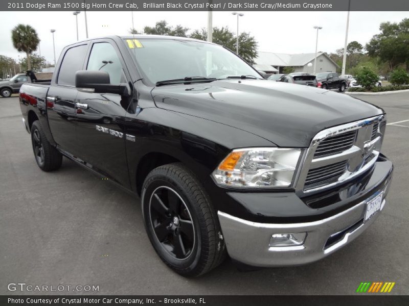Brilliant Black Crystal Pearl / Dark Slate Gray/Medium Graystone 2011 Dodge Ram 1500 Big Horn Crew Cab
