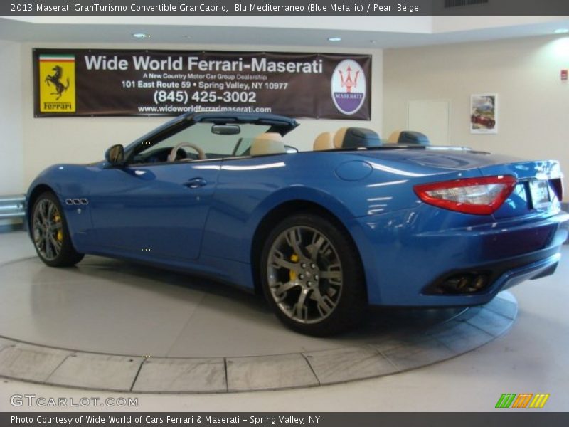 Blu Mediterraneo (Blue Metallic) / Pearl Beige 2013 Maserati GranTurismo Convertible GranCabrio