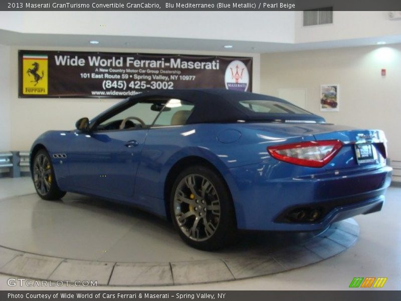 Blu Mediterraneo (Blue Metallic) / Pearl Beige 2013 Maserati GranTurismo Convertible GranCabrio