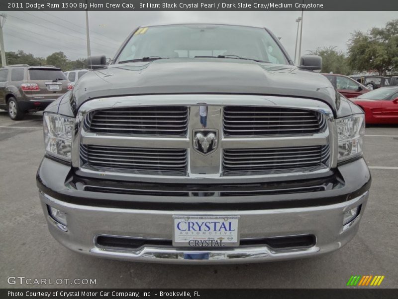 Brilliant Black Crystal Pearl / Dark Slate Gray/Medium Graystone 2011 Dodge Ram 1500 Big Horn Crew Cab