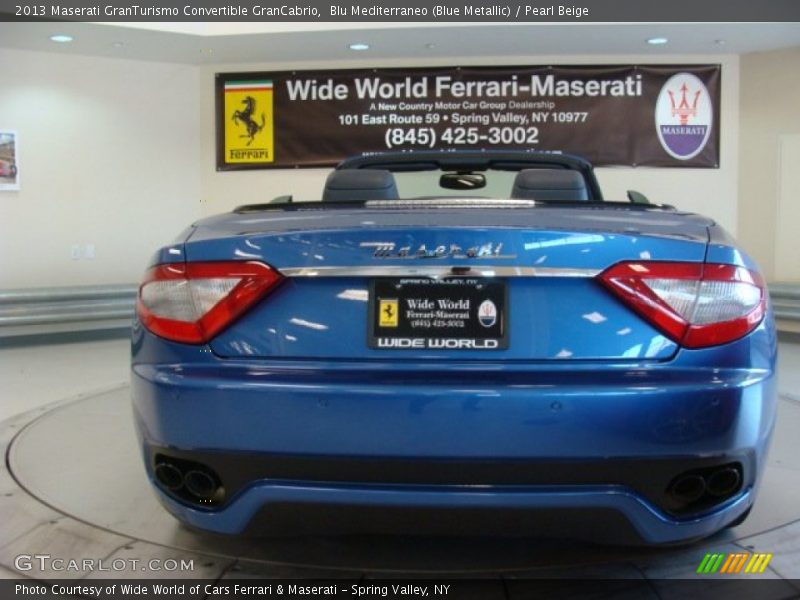 Blu Mediterraneo (Blue Metallic) / Pearl Beige 2013 Maserati GranTurismo Convertible GranCabrio