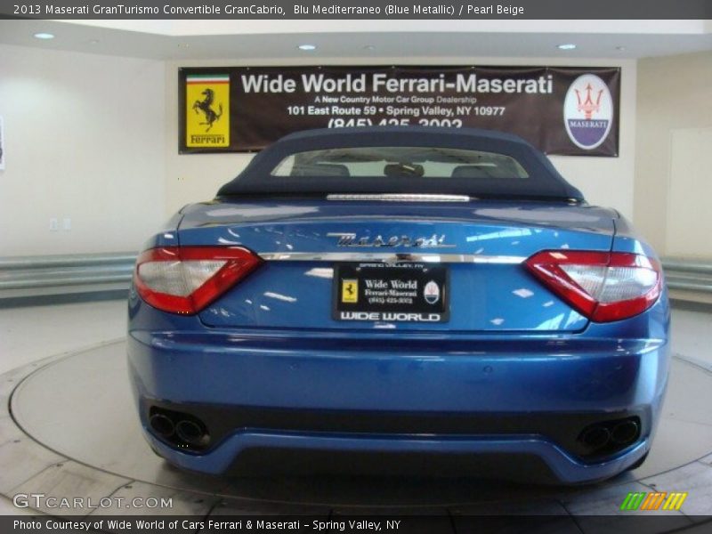 Blu Mediterraneo (Blue Metallic) / Pearl Beige 2013 Maserati GranTurismo Convertible GranCabrio