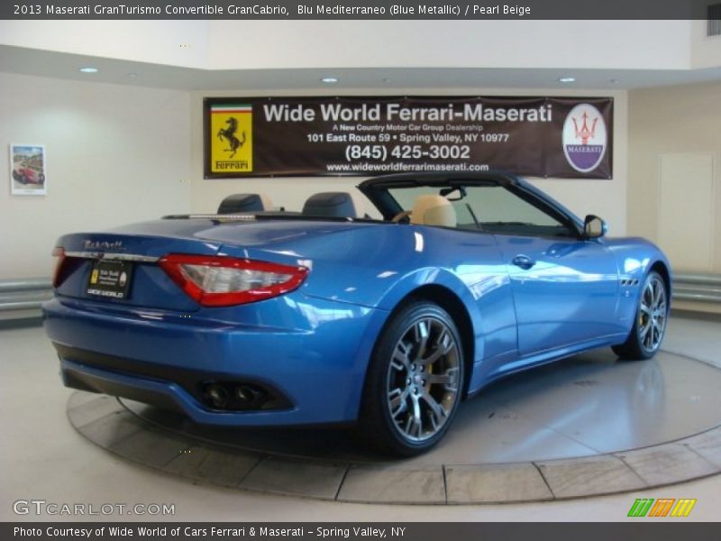 Blu Mediterraneo (Blue Metallic) / Pearl Beige 2013 Maserati GranTurismo Convertible GranCabrio
