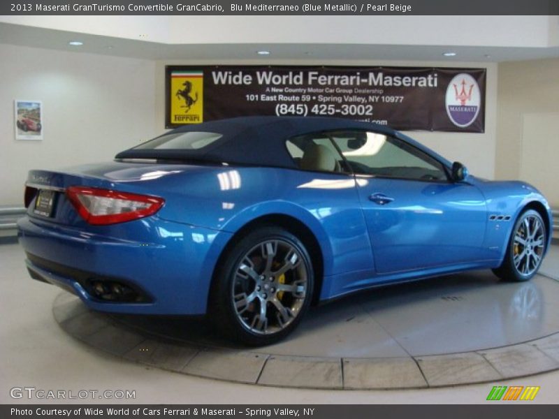 Blu Mediterraneo (Blue Metallic) / Pearl Beige 2013 Maserati GranTurismo Convertible GranCabrio